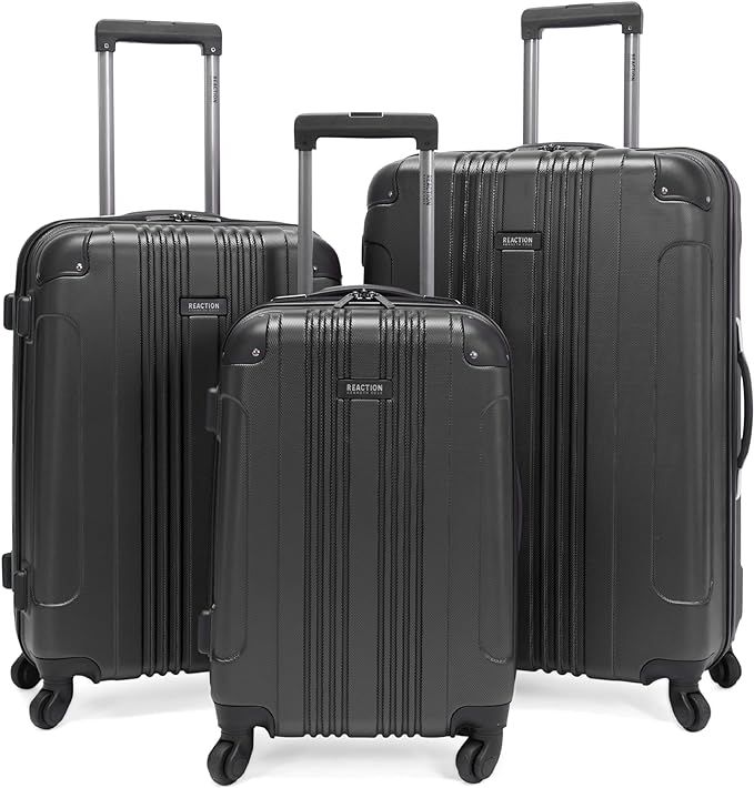 Kenneth Cole REACTION Out of Bounds Lightweight Hardshell 4-Wheel Spinner Luggage, Charcoal, 3-Pi... | Amazon (US)