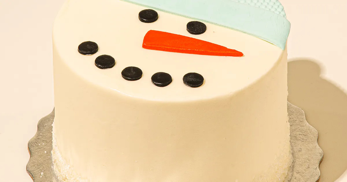 Chocolate Peppermint Snowman Cake by Duff Goldman | Goldbelly | Goldbelly