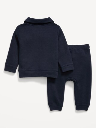 Long-Sleeve Collared Ribbed Top and Pants Set for Baby | Old Navy (US)