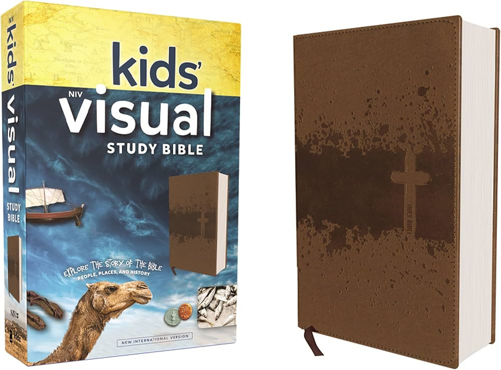 NIV, Kids' Visual Study Bible, Leathersoft, Bronze, Full Color Interior: Explore the Story of the... | Amazon (US)