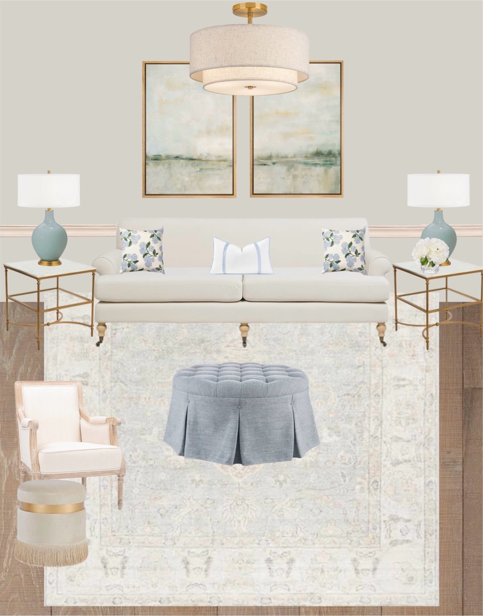 Amazon living room 
Home decor makeover
Room template
Amazon art
Couch
Ottoman
Accent chair
Aqua rug
Aqua lamp
Marble side tables 
Blue hydrangea pillows
Amazon finds 
Amazon prime day
Prime day deals 
Prime day home 

#LTKFindsUnder100 #LTKHome #LTKSaleAlert