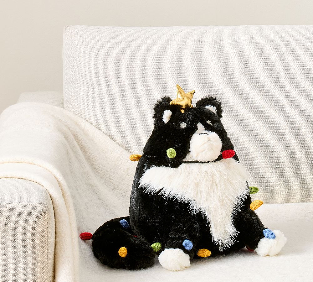Gerald The Cat With Lights Shaped Pillow | Pottery Barn (US)