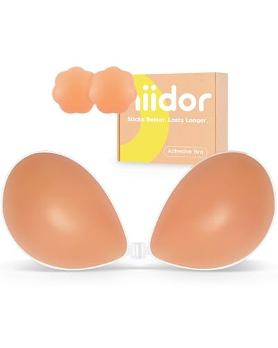 Niidor Sticky Bra Adhesive Strapless Ultra Invisible Push up Silicone Bra Multiple Colors Sizes Women's Exotic Bras | Amazon (US)