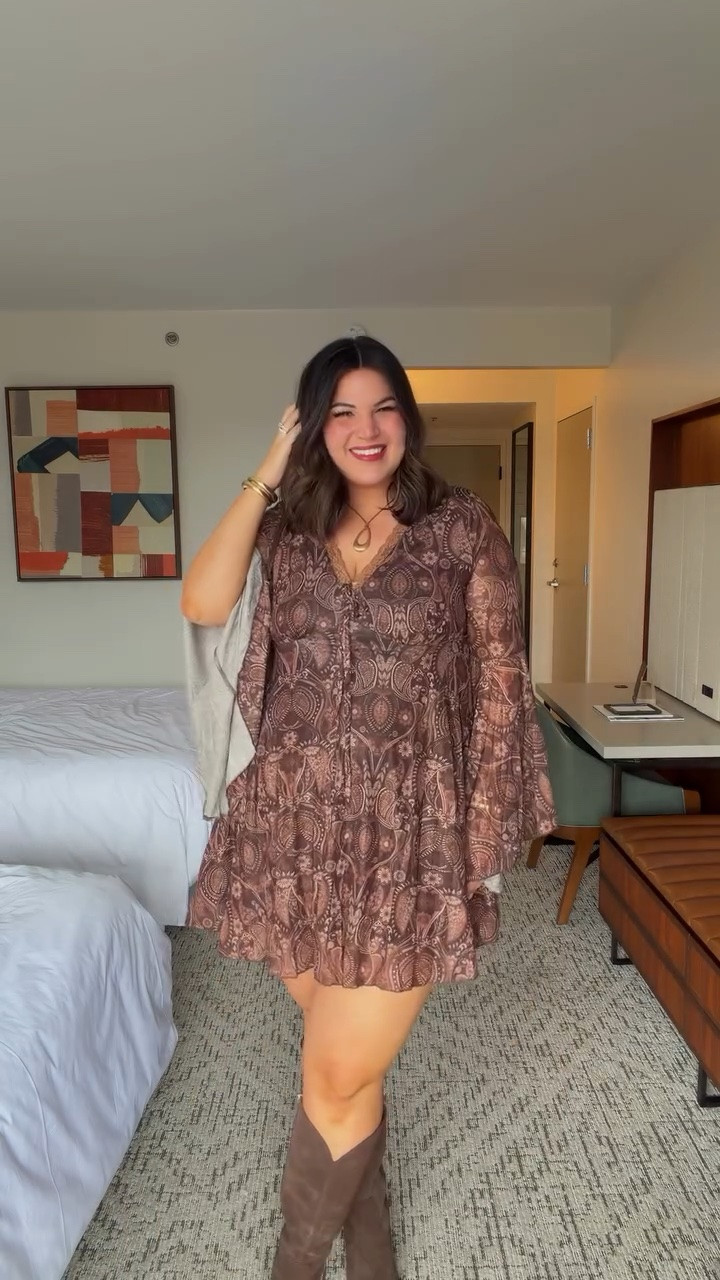 Midsize fall dress! 
Dress - size xl 
Shorts - size xl
 *similar boots

#LTKootd #LTKgrwm #LTKMidsize