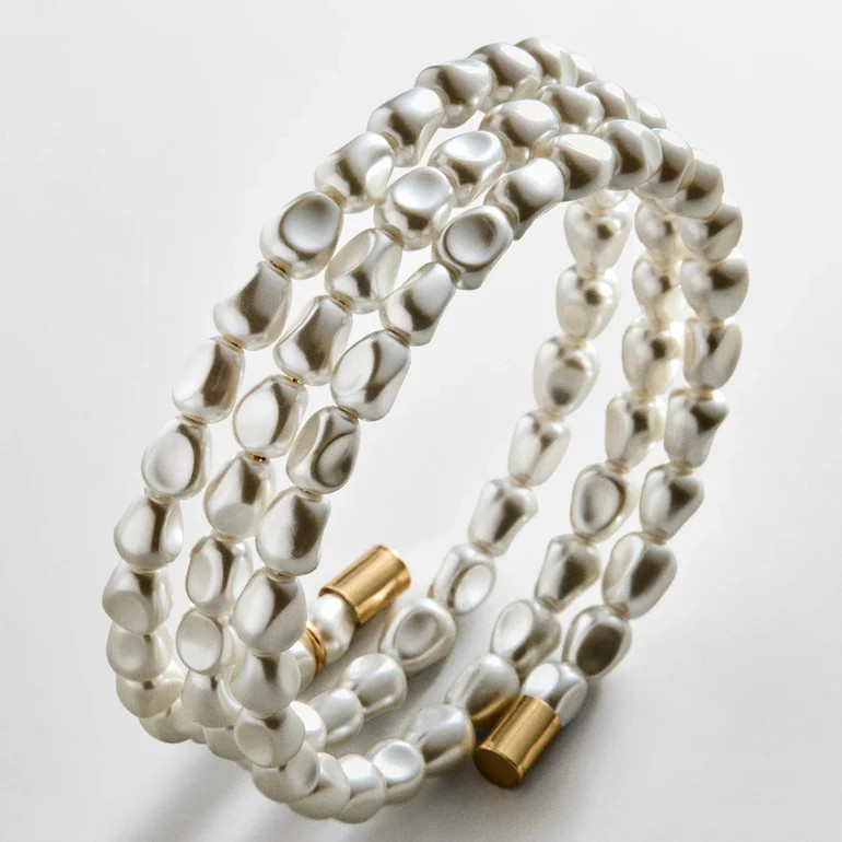 Ondine Pearl Cuff Bracelet - White | BaubleBar