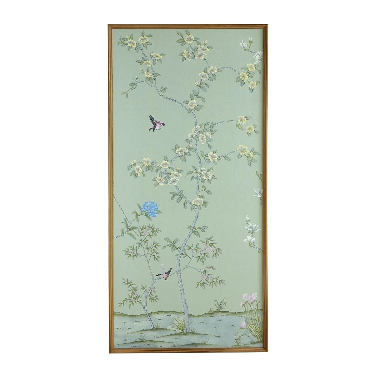 Nicola's Garden Framed Chinoiserie Mural Panel II | Caitlin Wilson Design
