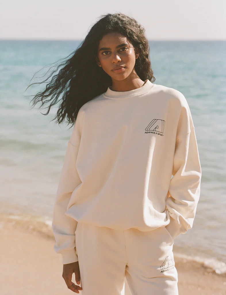 "A" Oversized Sweatshirt - Cream | Adanola UK