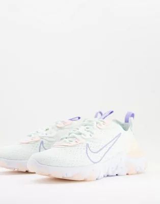 Nike React Vision trainers in barely green and pink | ASOS (Global)