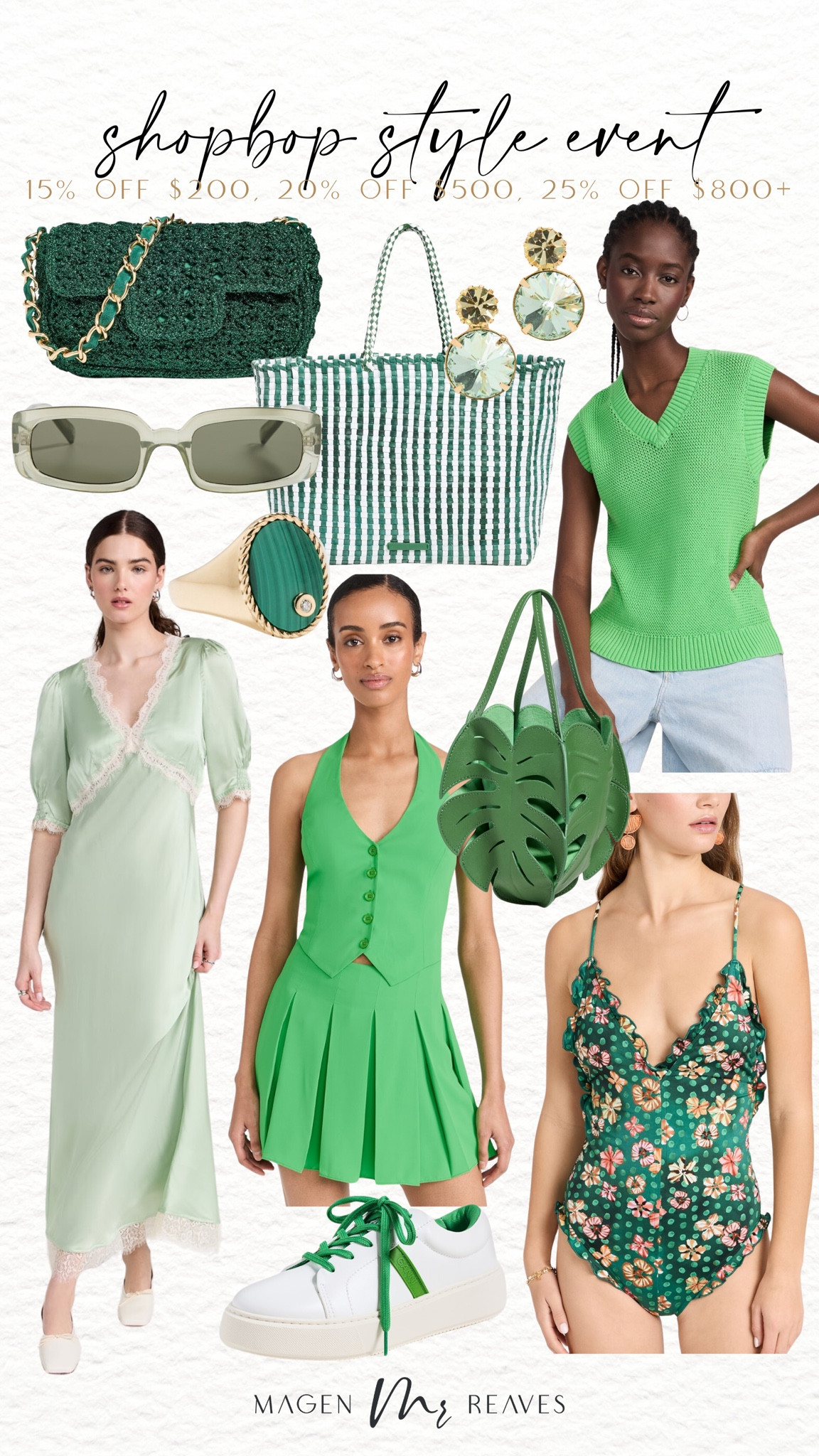 Shopbop style event! Up to 25% off - all things GREEN 

#LTKtravel #LTKswim #LTKsalealert