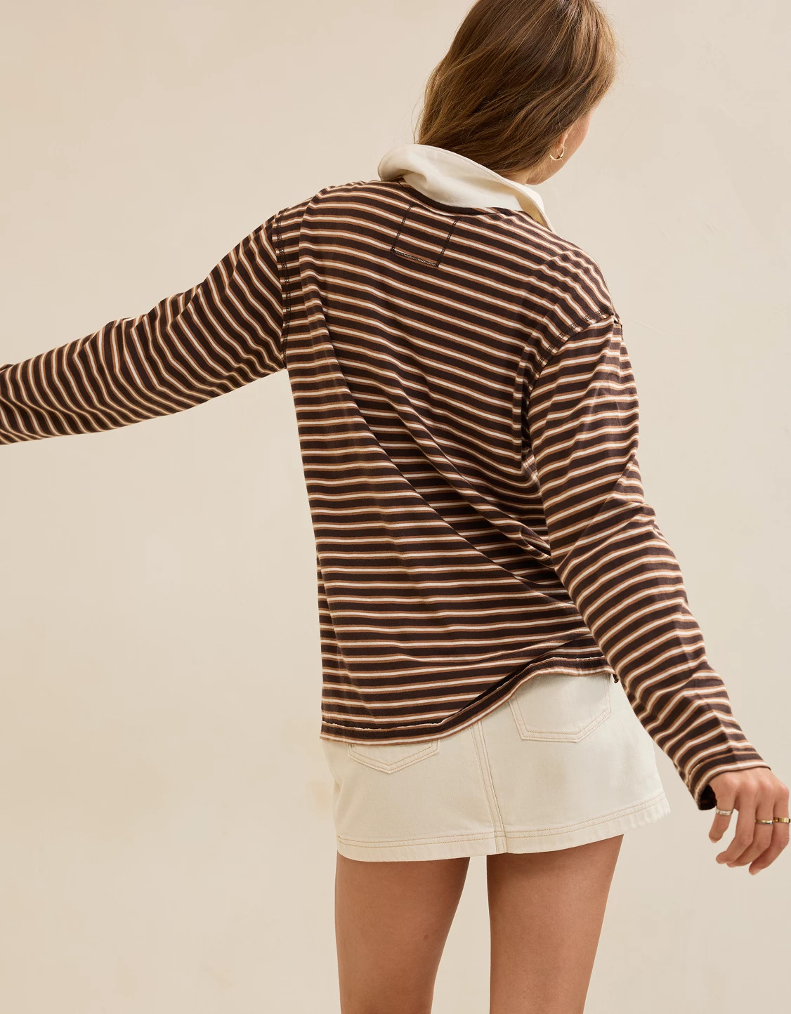 Aerie Cozy Polo Boyfriend T-Shirt | Aerie