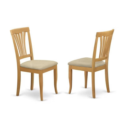 FurniFact,Elegant Wooden Dining Chairs with Cushioned Seat – Set of 2, Oak Finish | Target