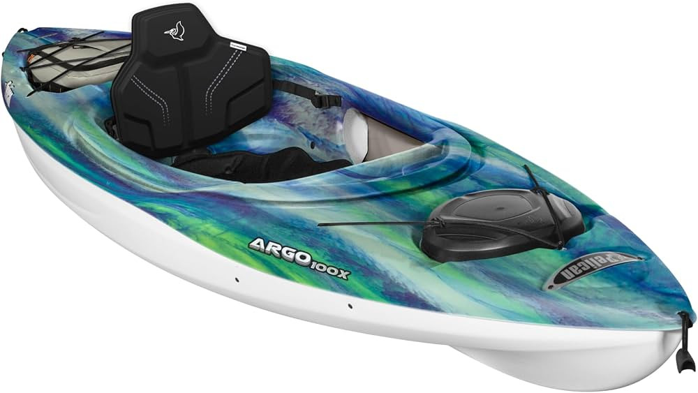 Pelican Argo 100X EXO - Premium Sit-in Recreational Kayak - Exo Cooler Bag Included - 10 ft - Blu... | Amazon (US)