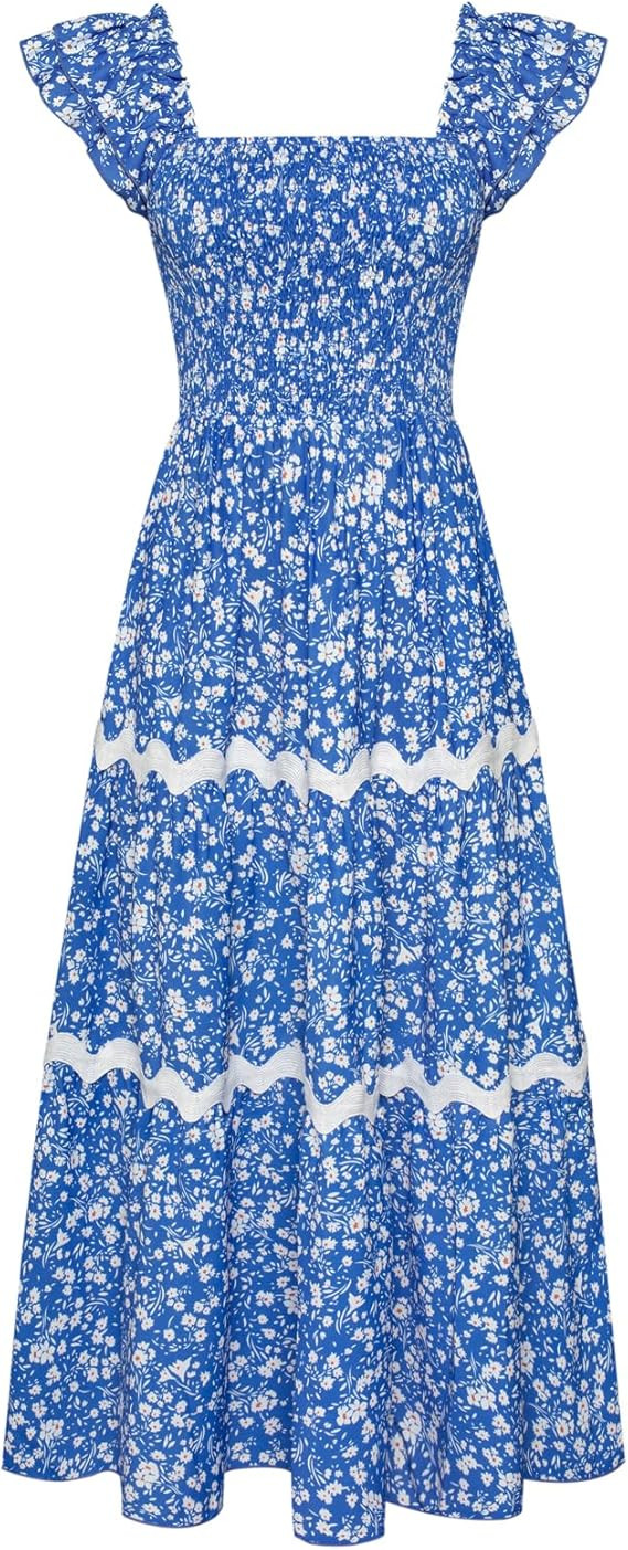 GRACE KARIN Women's Summer Sleeveless Wedding Guest Dress Square Neck Formal Maxi Dress with Pock... | Amazon (US)