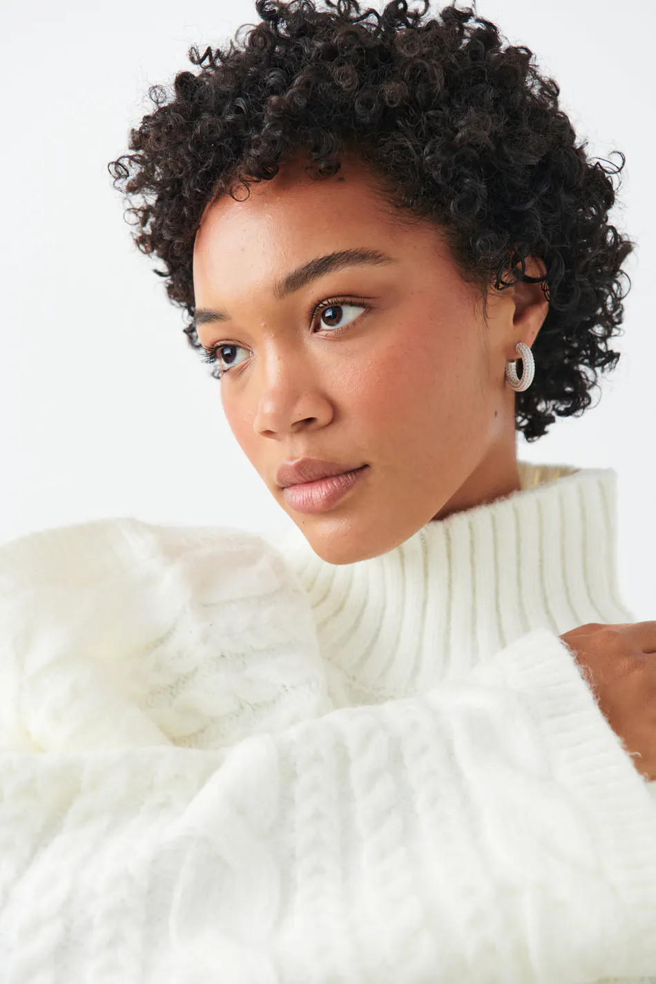 Cable knitted sweater - Weiß - Dame - Gina Tricot | Gina Tricot SE