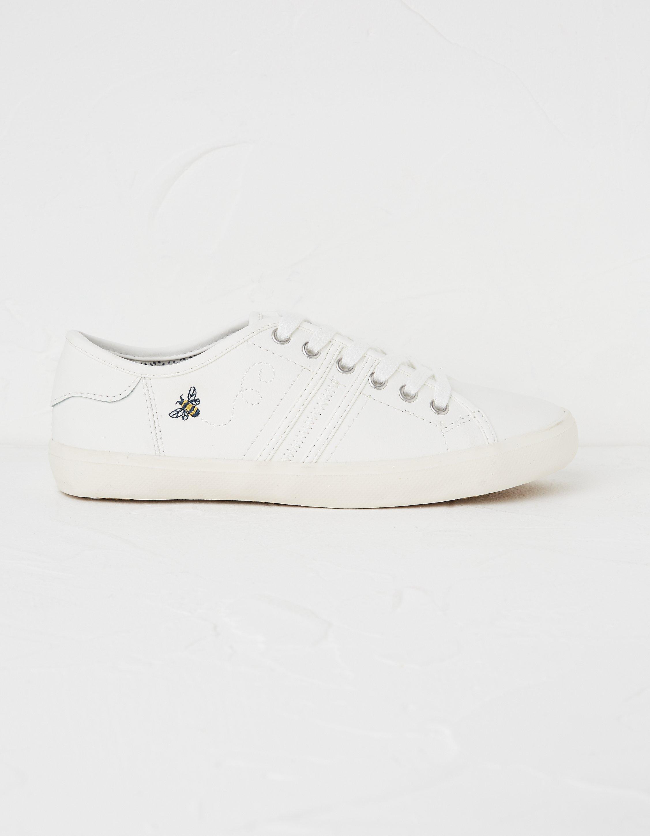 Lola Leather Bee Embroidered Trainers | Fat Face (UK&IE)