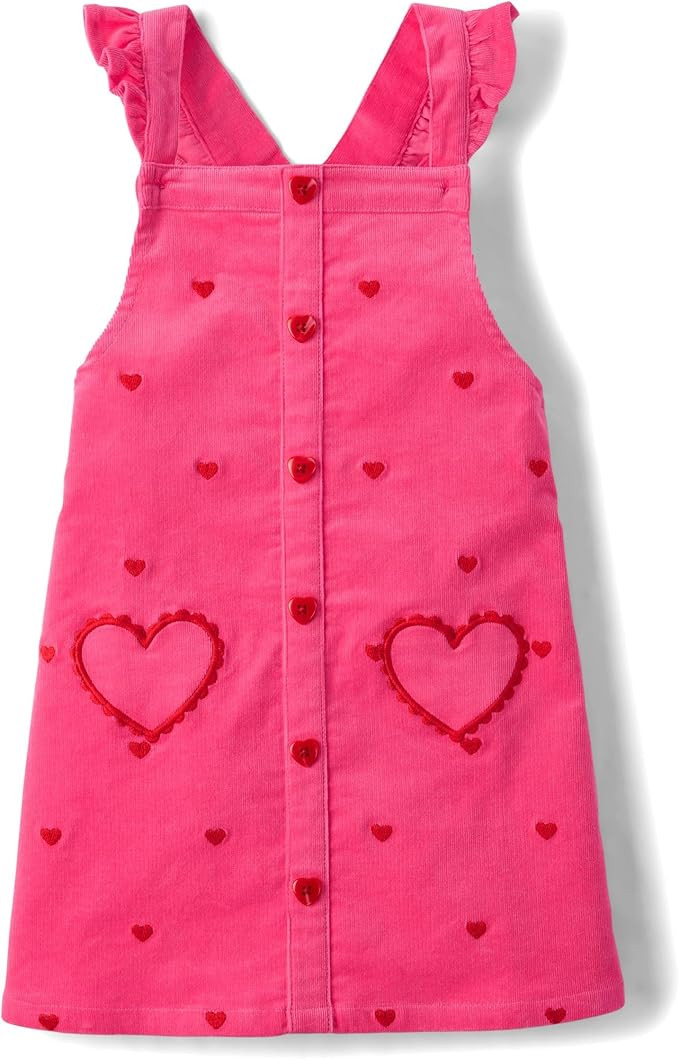 Gymboree,and Toddler Embroidered Sleeveless Skirtall Jumpers,Pink Vday Hearts,18-24 Months | Amazon (US)