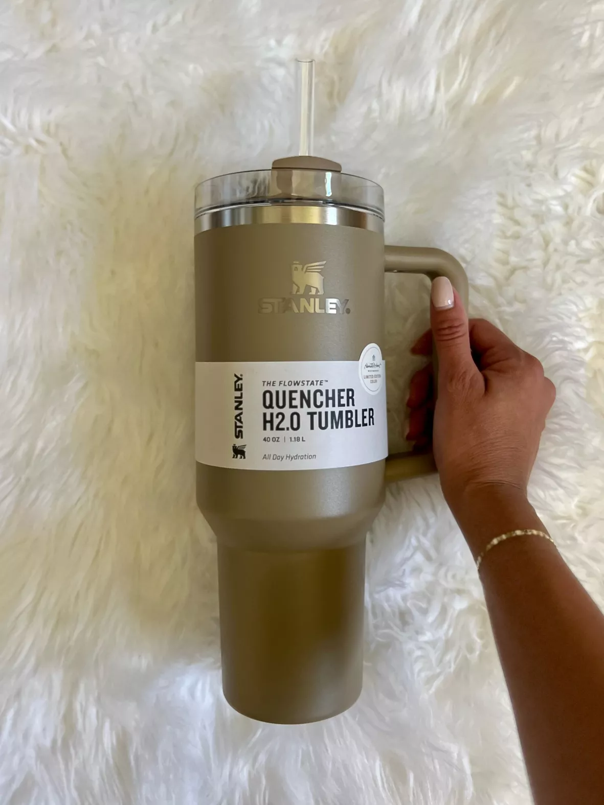 Stanley Dining | Stanley 40oz Stainless Steel H2.0 FlowState Quencher Tumbler | Color: Tan/Yellow | Size: Os | Pkorng's Closet