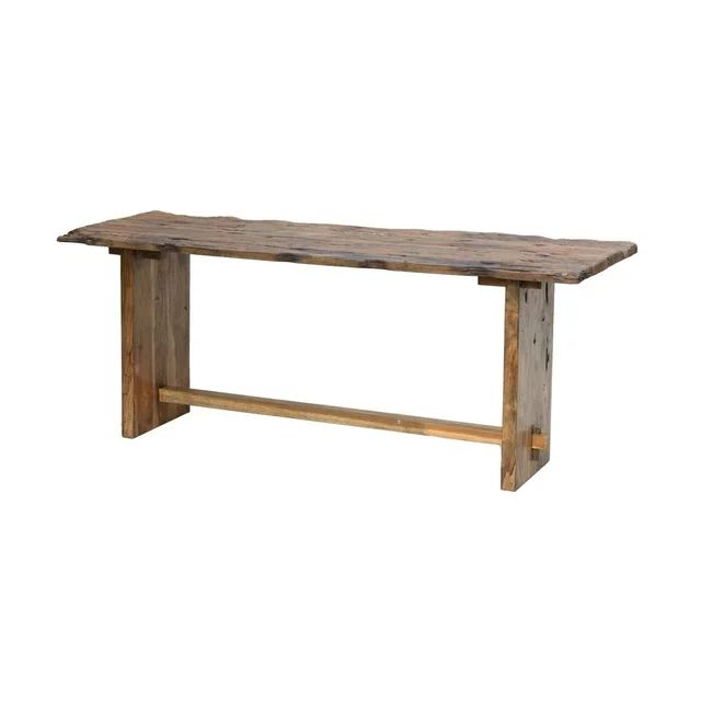 87 Inch Rustic Console Table, Live Edge Wood, Distressed Brown- Saltoro Sherpi | Walmart (US)