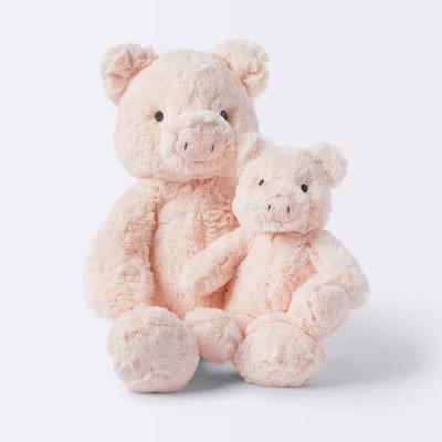 Pig Plush Animal with Mini Plush Pig Stuffed Animal Toy - Pink - 2pc - Cloud Island™ | Target