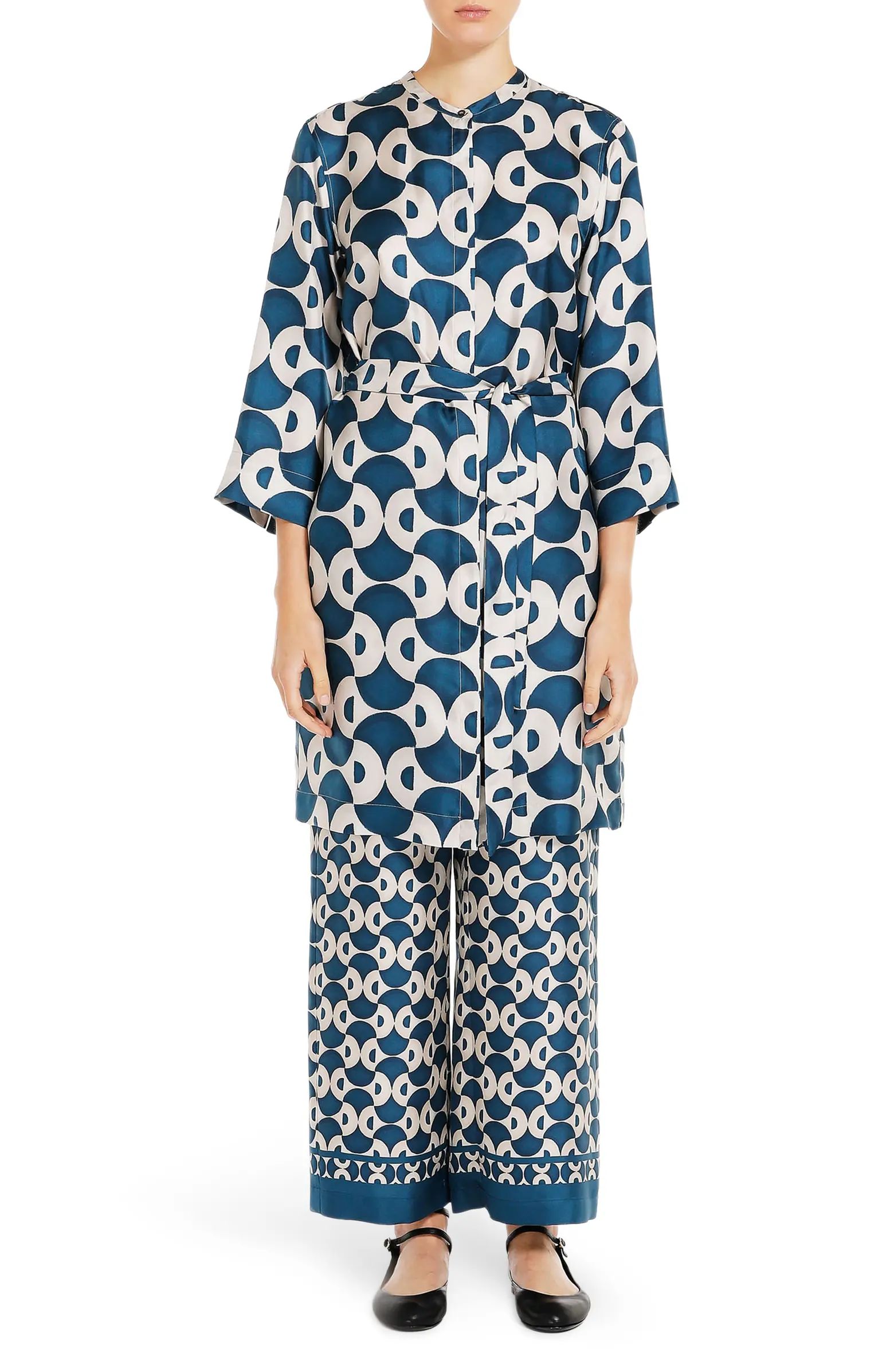 Timek Geo Print Silk Belted Dress | Nordstrom