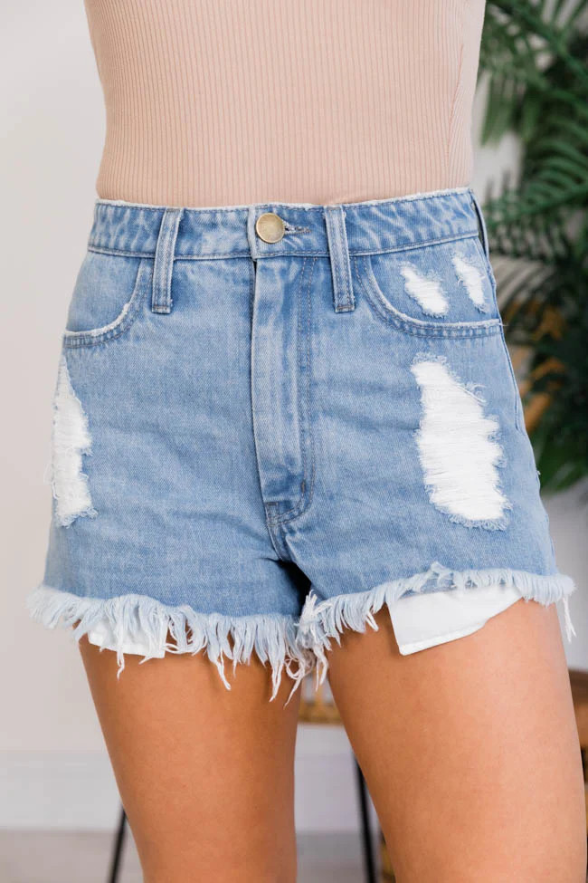 Forever And Always High Waisted Denim Shorts | The Pink Lily Boutique