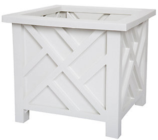 Pure Garden White Classic Box Plant Holder | QVC