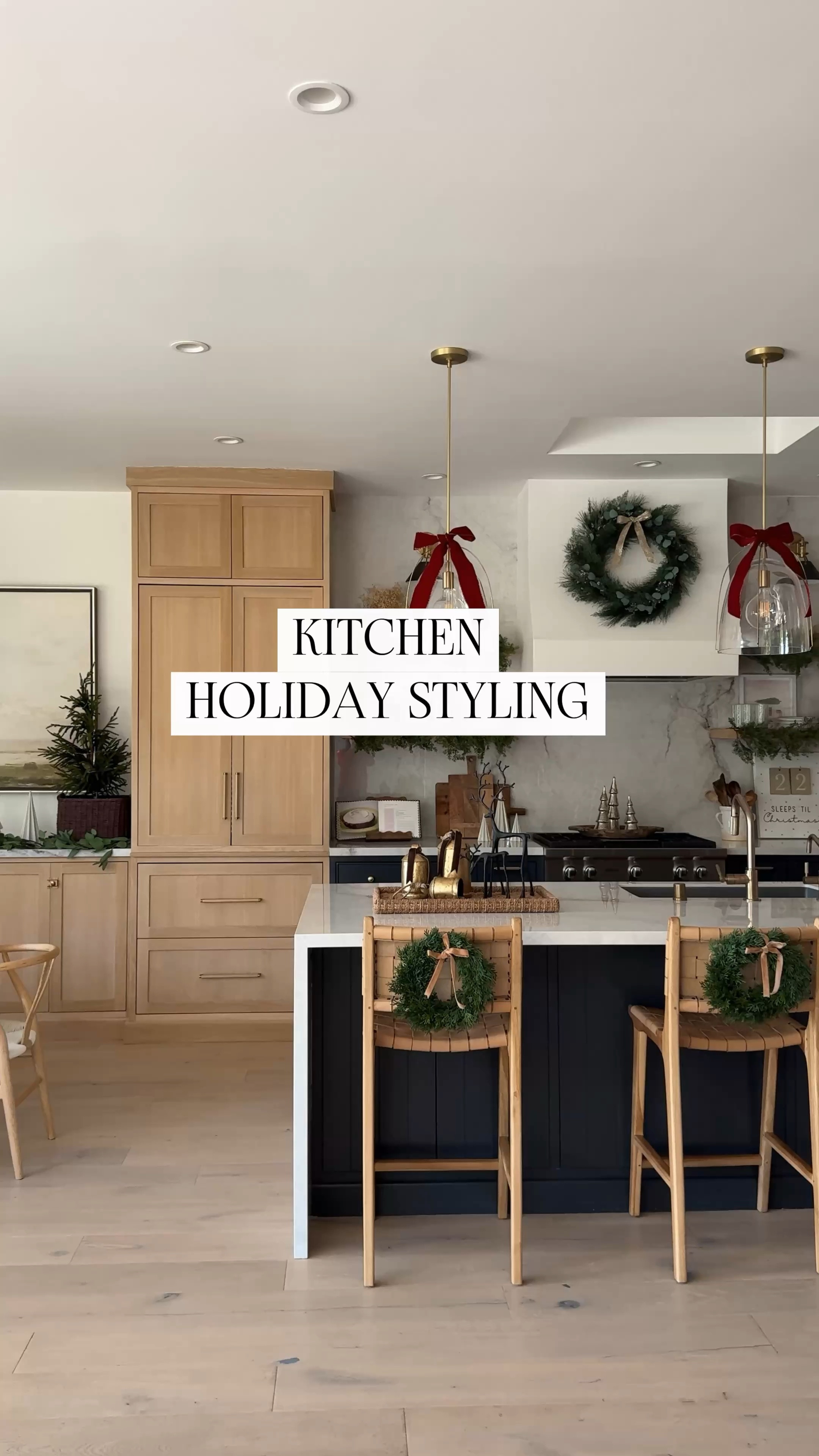 Our Christmas kitchen. Loving all these festive touches. I added the larger bow to the lights this year and I’m loving the pop-up color. So many on sale for cyber week 

Wayfair glass, pendants, leather, braided counter, stools, holiday decor, wreath, garland, chandelier, sconces, black, sconce, bells, Christmas tree Amazon, Rejuvenation, Hati , Studio , McGee modern arts, abstract art

#LTKFindsUnder100 #LTKSaleAlert #LTKHome