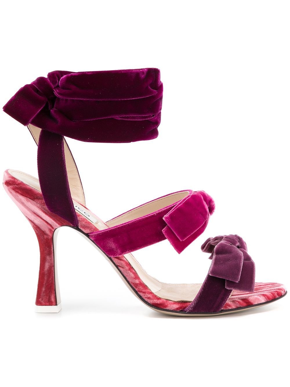 Attico ankle tie Diletta sandals - Pink | FarFetch US