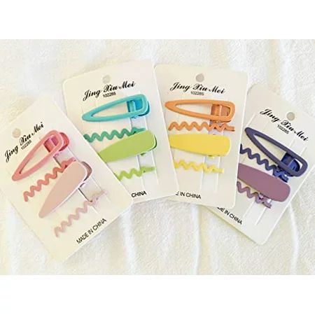 Clips for hair 16 pieces metal matte frosted hair clips for girls kids teens cute candy color hair p | Walmart (US)