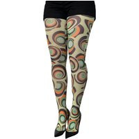 Green Carnaby Patterned Tights Pantyhose For Women | Available in Plus Size Gift For Her | Etsy (US)