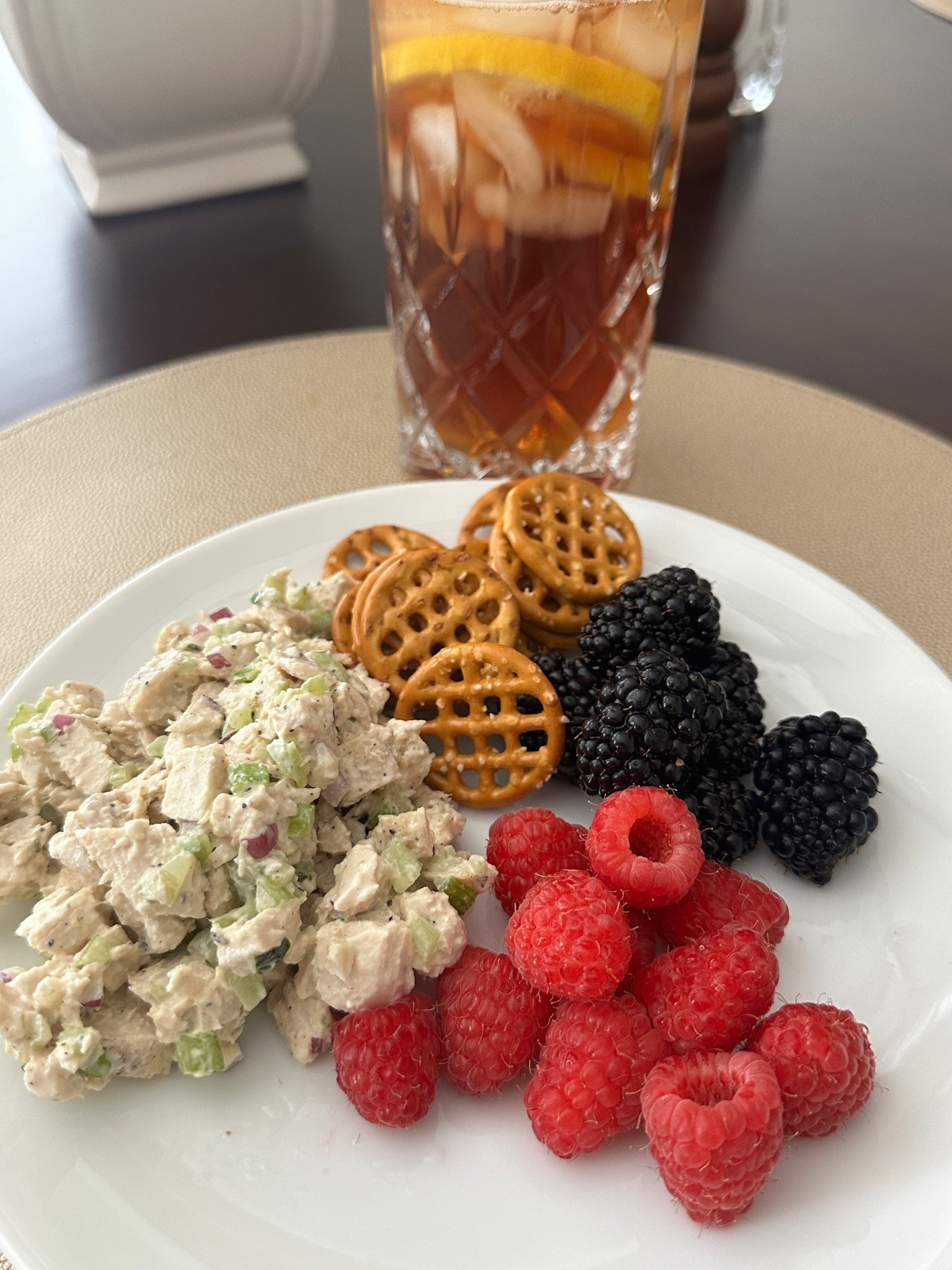 Leslie Stern’s Chicken Salad 

2-3 chicken breasts seasoned with all purpose seasoning
4 stalks of celery, finely diced
1/2 red onion, finely diced
Juice of 1/2 lemon
1/3 cup fresh parsley, chopped
1/2 cup mayonnaise (or to your liking)
1 tbsp Dijon mustard
Salt and Pepper to taste

I like the chicken to still be slightly warm, I think this helps the dressing absorb into the meat. Once the chicken has cooled, dice into small pieces.

Then add all the ingredients in a large bowl together, mix well, taste for seasoning, put into an airtight container and let sit in the refrigerator for at least 4 hours for all the flavors to marry.

Taste again for seasoning. Use this for chicken salad sandwiches, to add with veggies and pita chips or just eat as is.  
You can use the breast meat from a rotisserie chicken to make this even easier.

#LTKHome #LTKFamily