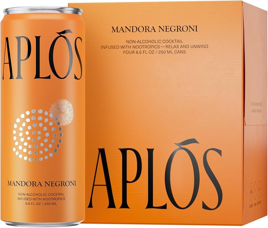Aplós Mandora Negroni Non-Alcoholic Cocktail, Formulated with Lion’s Mane and Botanicals, Low ... | Amazon (US)