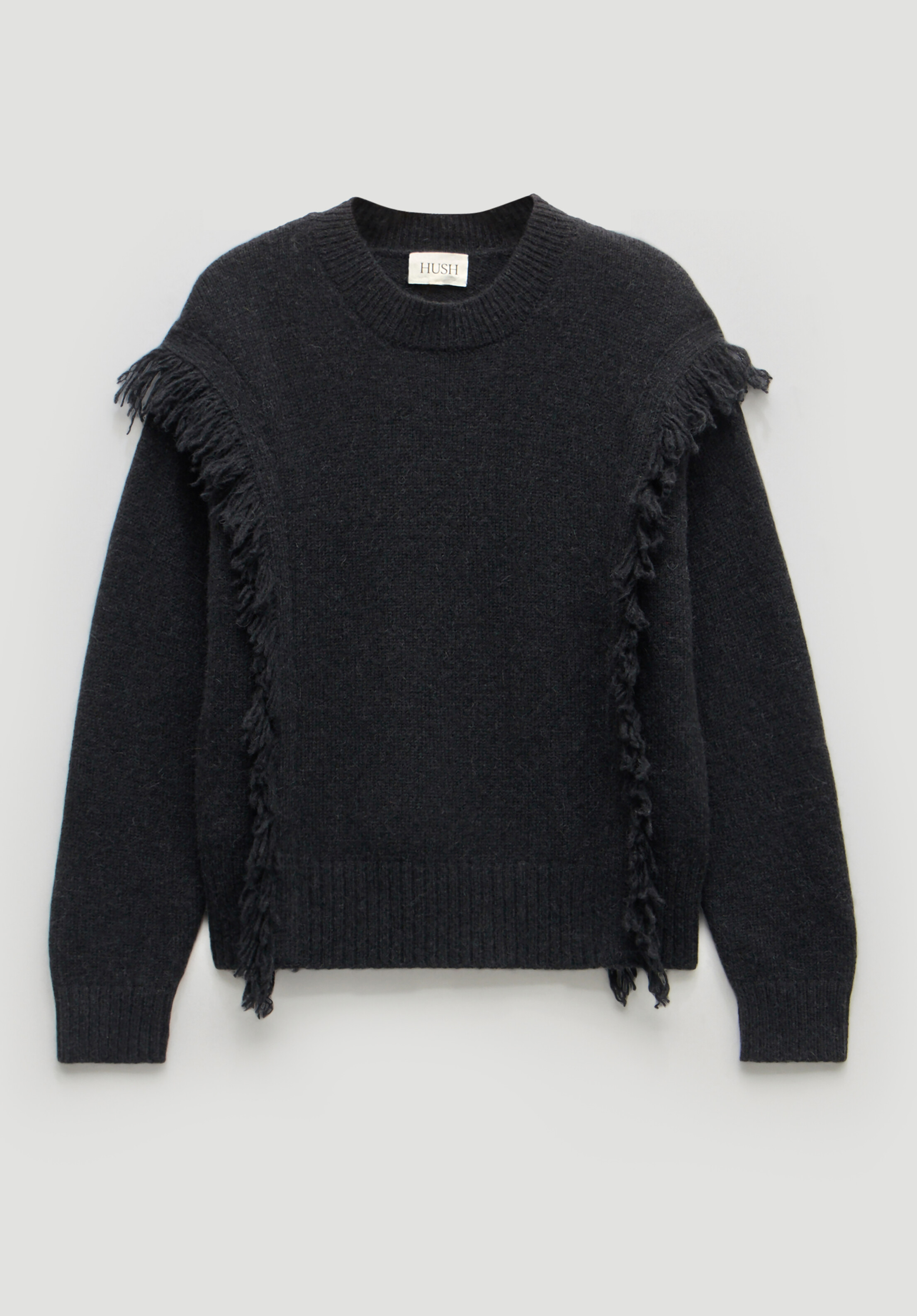 Alpaca Blend Fringe Knitted Jumper | Hush UK