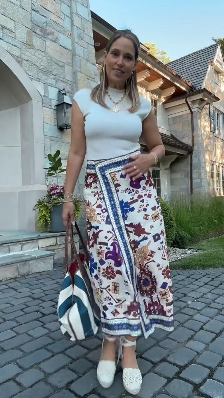 I have the skirt for you. The wrap style is so flattering, and the colors feel perfect for summer. This is such a fun piece to style with a simple top, sandals, or wedges.

#LTKootd #LTKgrwm #LTKdayinmylife