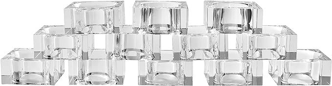 kitCom Mini Napkin Rings Set of 12 Square-Shaped, Crystal Napkin Ring for Thanksgiving, Christmas... | Amazon (US)