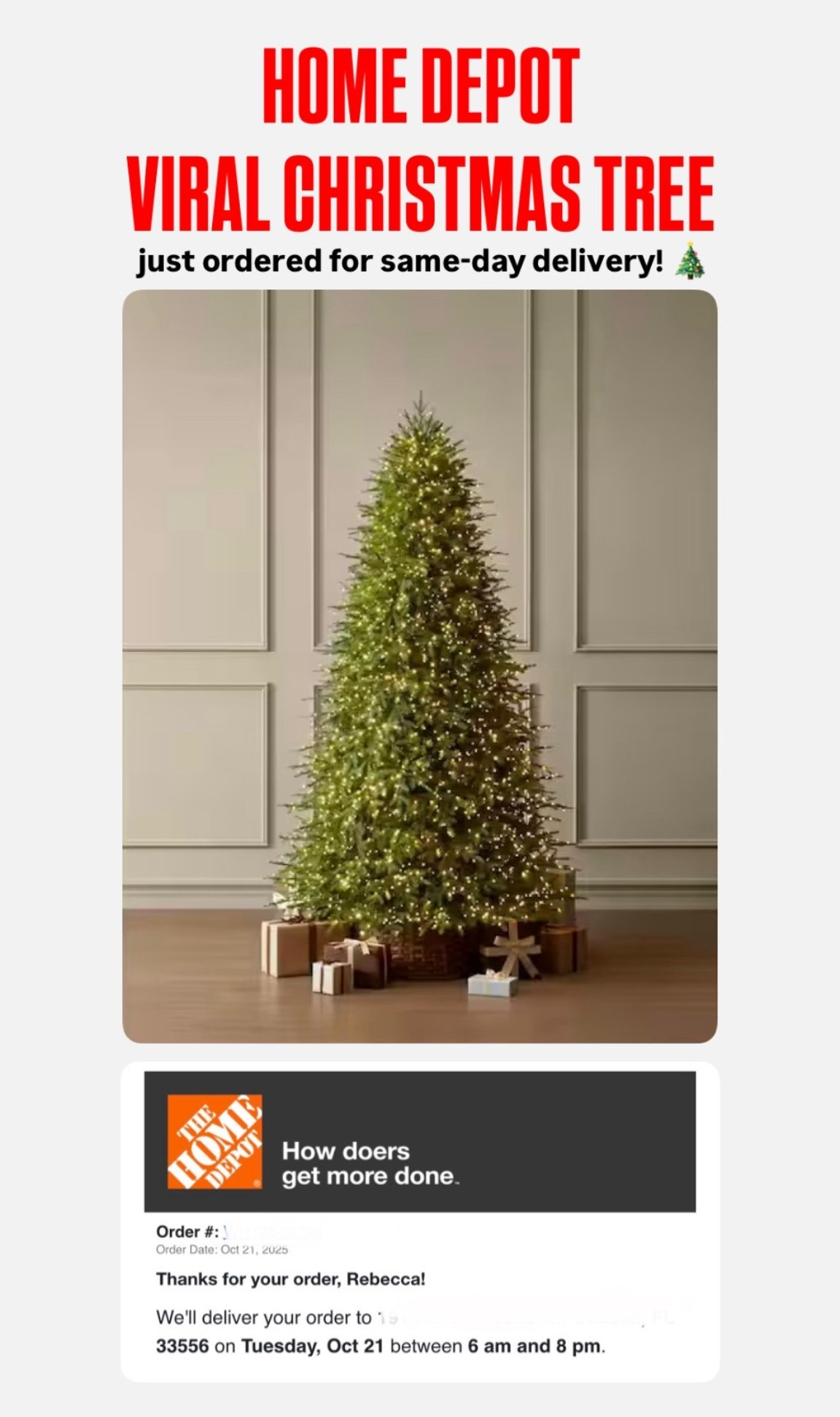Just ordered the viral Home Depot Christmas tree for same day delivery! Will update you when I have it up what I think but linking it for you too! 

#LTKHome #LTKSeasonal #LTKHoliday