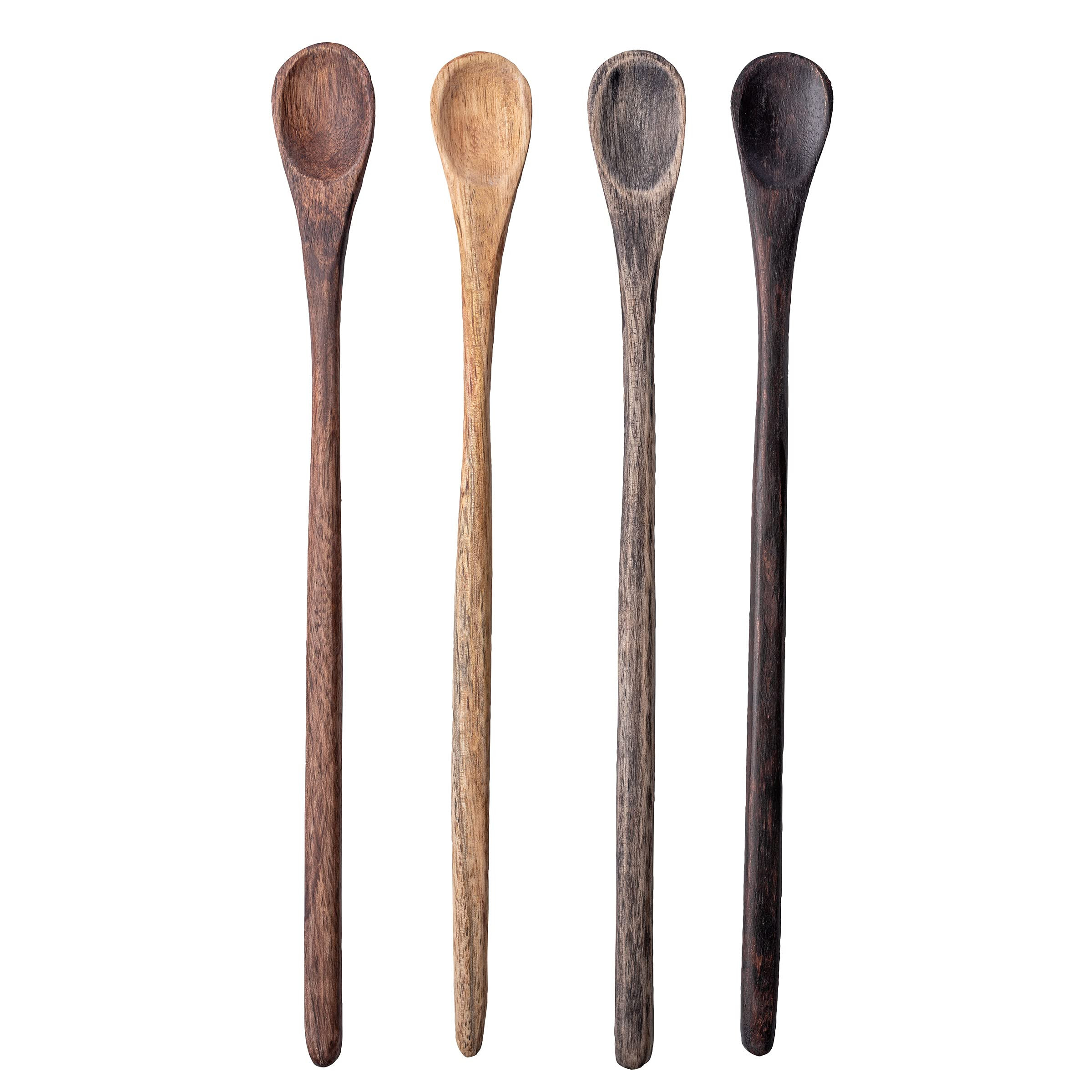 Karma Long Handle Tasting Spoons Set for Cooking - Kitchen Utensils - Wood - Set of 4 | Amazon (US)