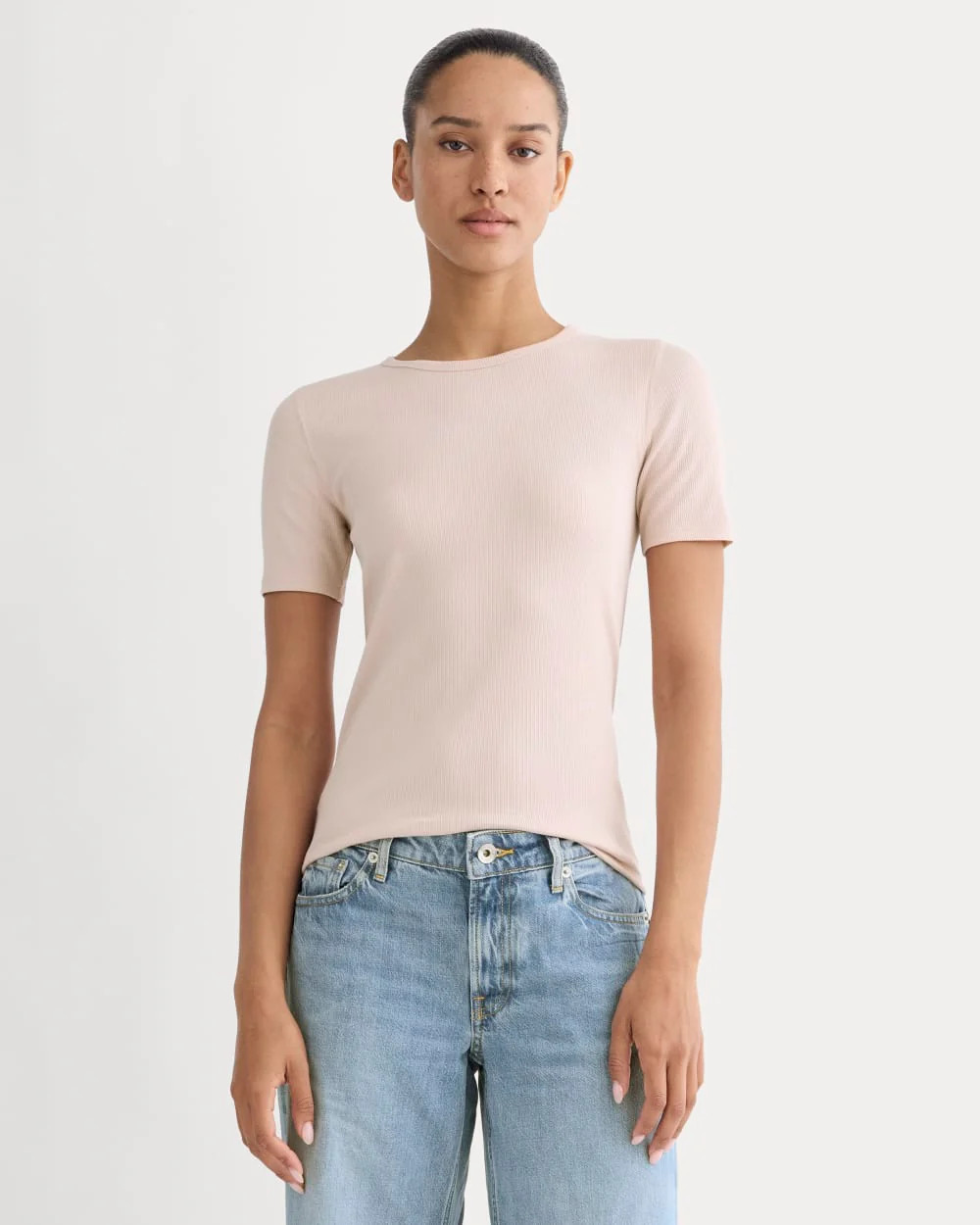 The Luxe Rib Crew | White | Everlane