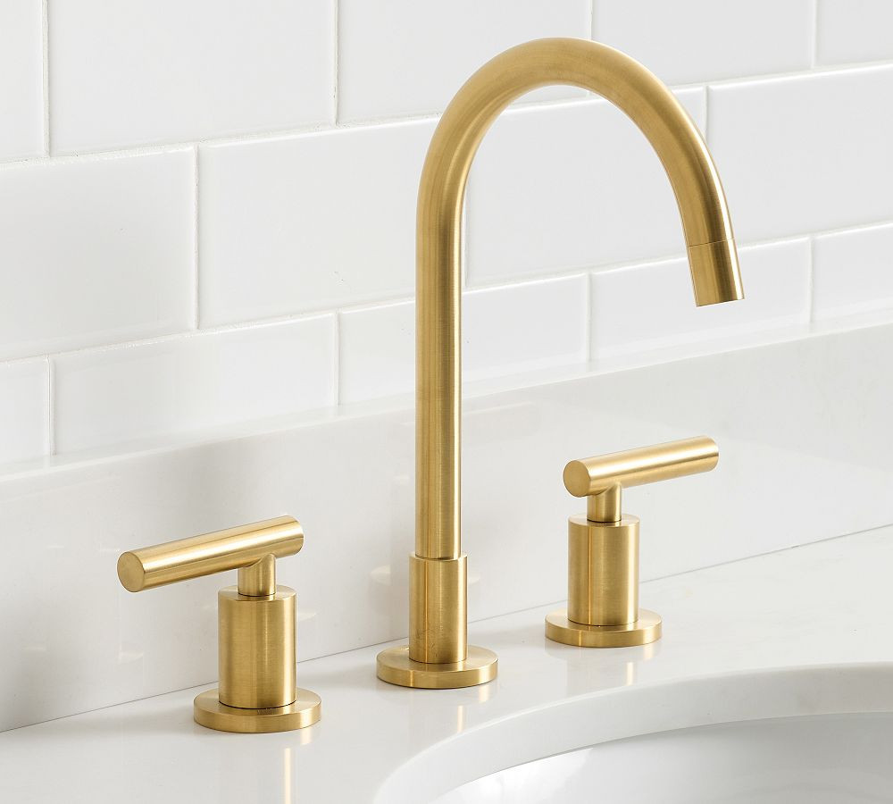 Linden Bathroom Sink Faucet, Vintage Brass | Pottery Barn (US)