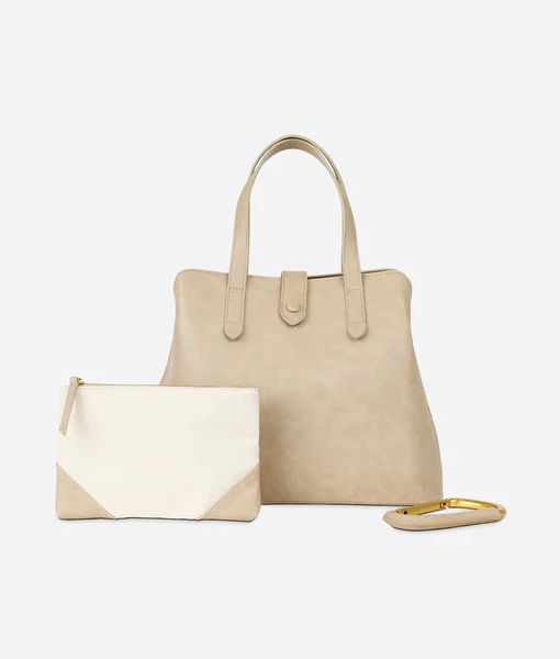 The Fawn + Mandi Nelson Satchel Diaper Bag Bundle - Taupe | Fawn Design