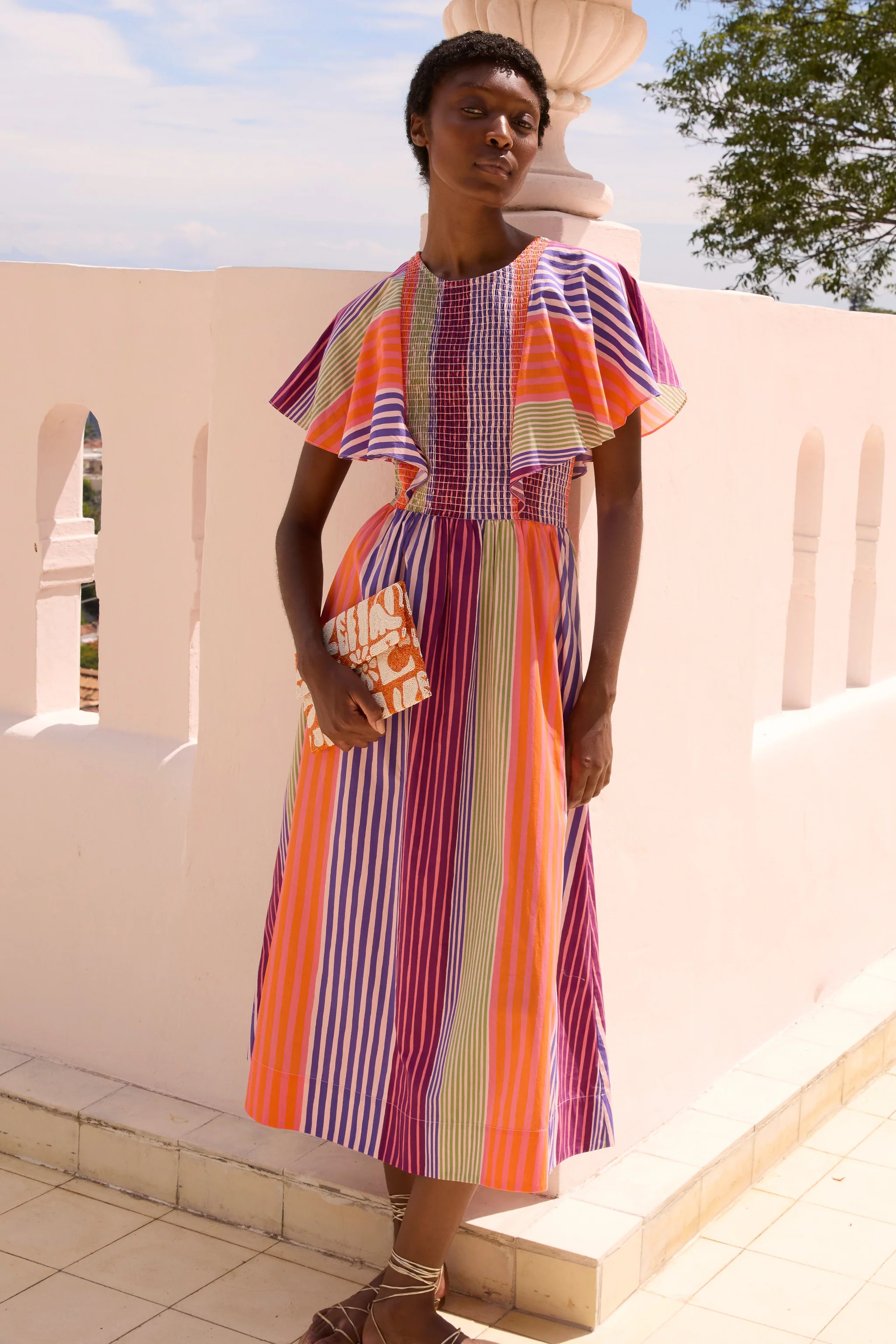 Ava Dress- Wolcott Multi | Oliphant Design