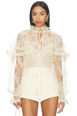 Alemais Winifred Lace Blouse in Cream from Revolve.com | Revolve Clothing (Global)