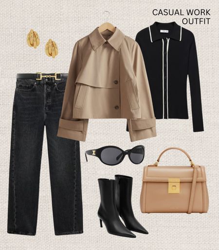 Casual work outfit 👩🏼‍💻

Read the size guide/size reviews to pick the right size.

Leave a 🖤 to favorite this post and come back later to shop

Casual Work Outfit, Smart Workwear, Transitional Style, Winter to Spring Outfit Inspiration, Cropped Trench Coat, Black Straight Leg Jeans, Heeled Boots, Contrast Trim Cardigan, DeMellier Bag, Mango, Arket, Gold Earrings 

#LTKstyletip #LTKSeasonal #LTKworkwear