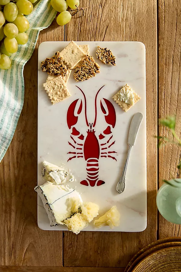 Marble Icon Cheese Board, Lobster in White at Terrain | Terrain