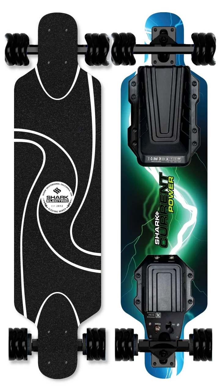Shark Wheel POWER Electric Skateboard All Terrain Longboard with Square Shark Wheels | Walmart (US)