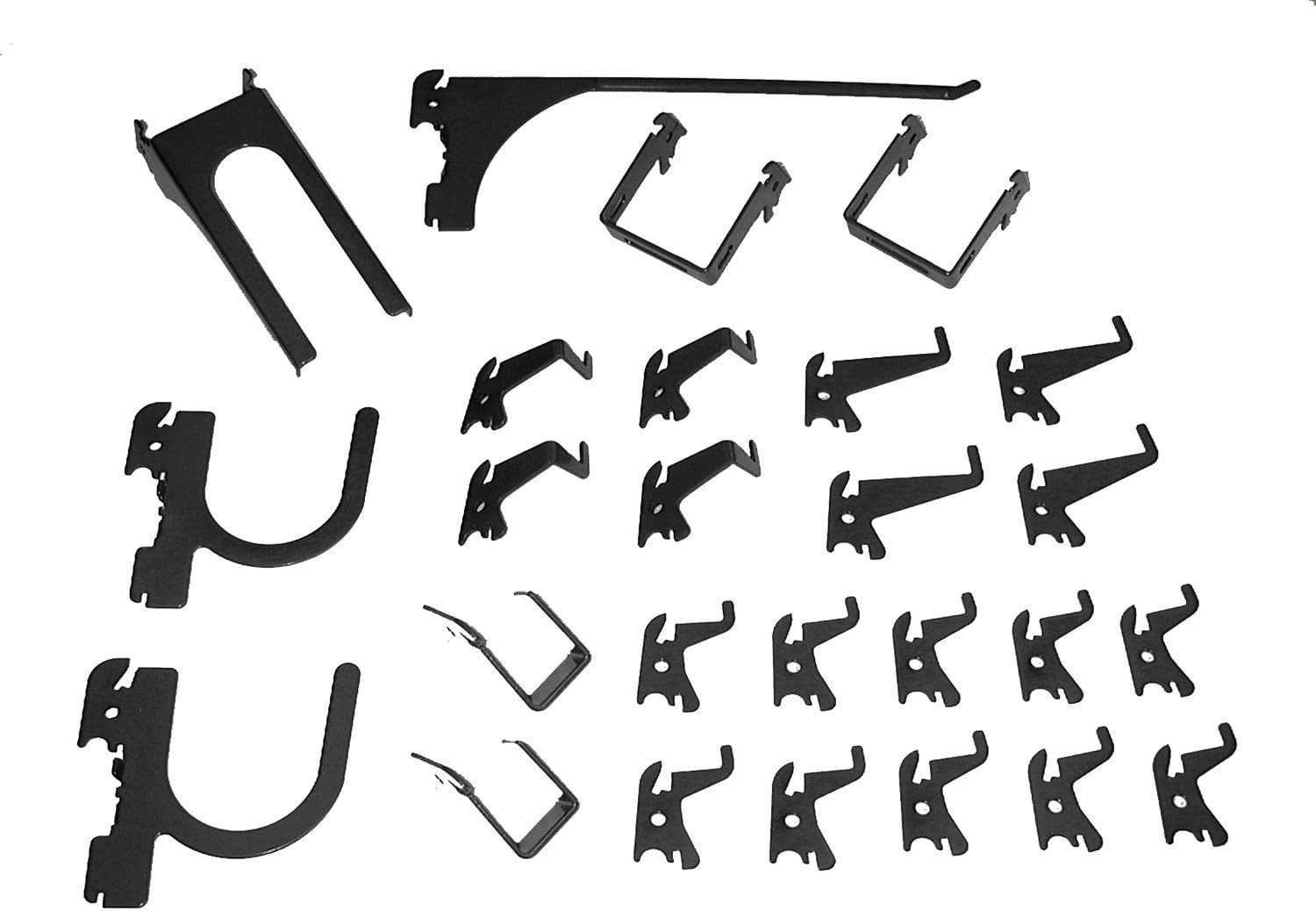 Wall Control KT-200-DLX B Slotted Storage Panel Deluxe Metal Hook Assortment, Black | Amazon (US)