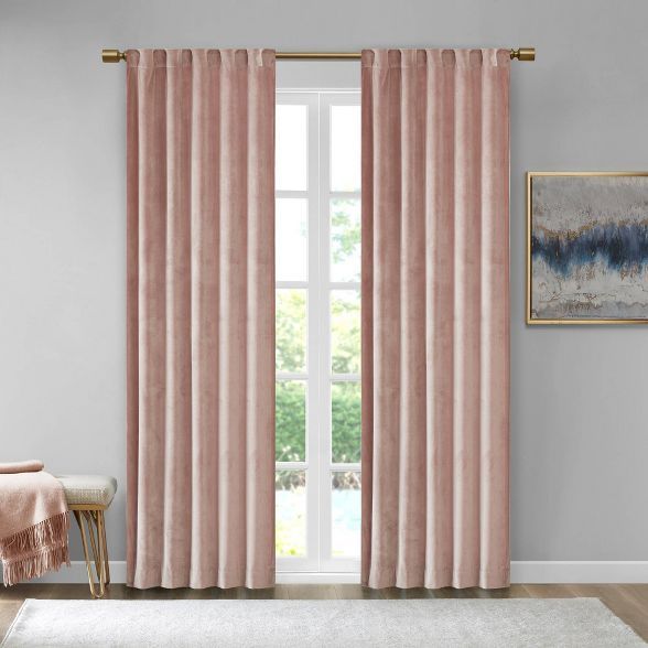 Set of 2 Bryce Room Darkening Pocket/Back Tab Window Curtain Panels Blush | Target