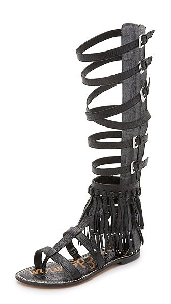 Sam Edelman Gardenia Tall Gladiator Sandals - Black | Shopbop
