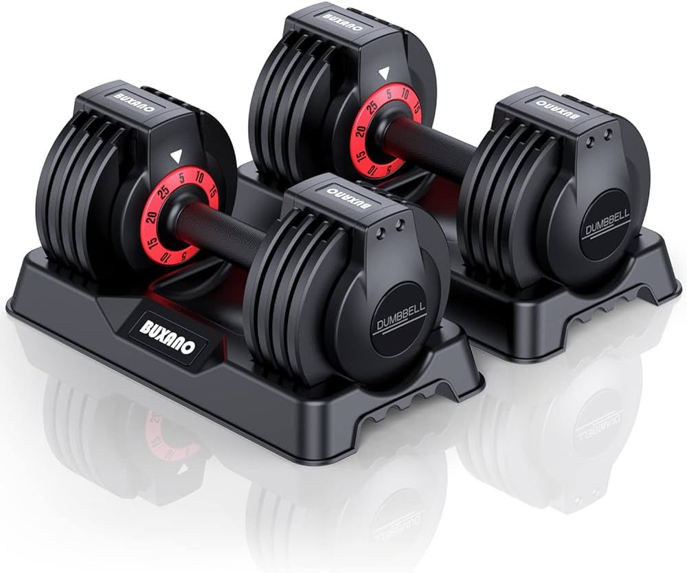 Dumbbell Weights 25/55LB 5 In 1 Single Adjustable Dumbbell Set for Men and Women Multiweight Opti... | Amazon (US)