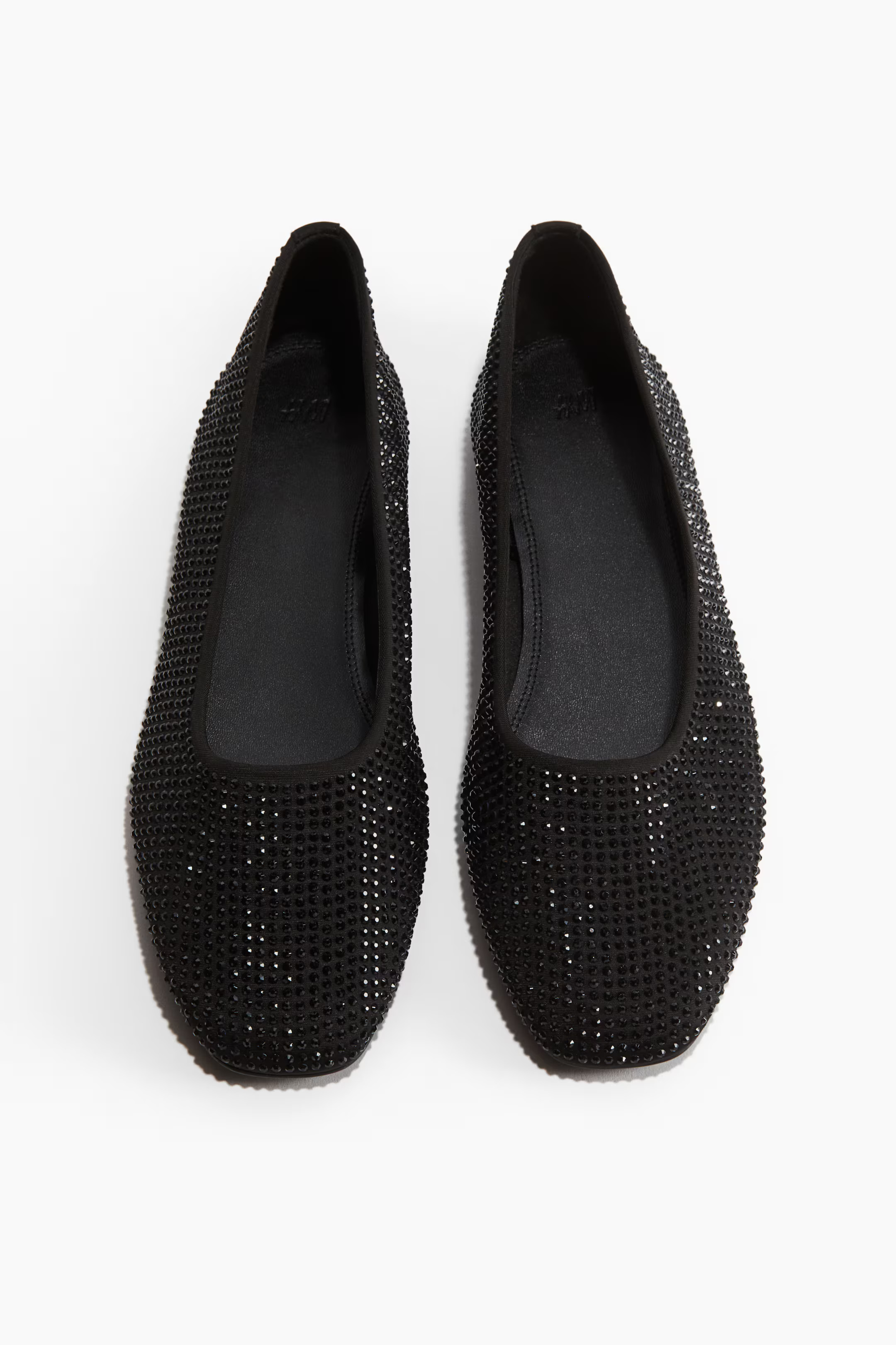 Rhinestone-Embellished Ballet Flats | H&M (US + CA)